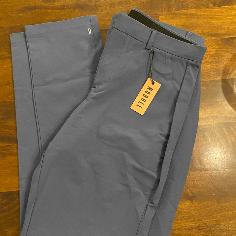 NOBULL Blue Chinos with Elastic Waistband and Smooth Fabric